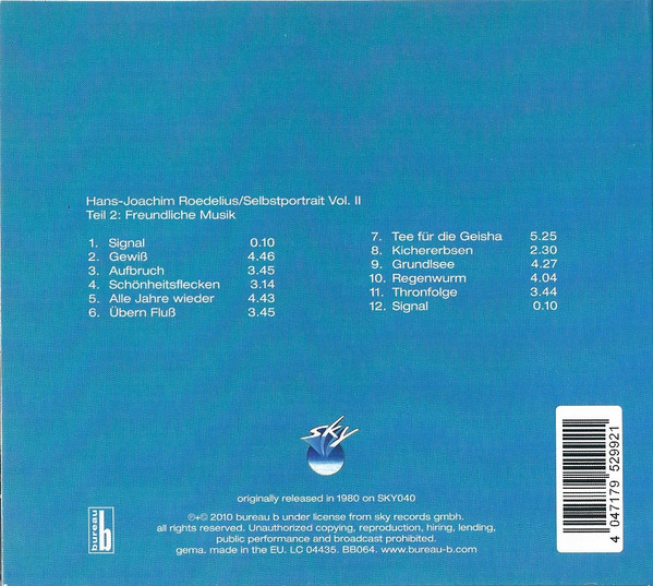 ROEDELIUS – SELBSTPORTRAIT VOL. 2   CD