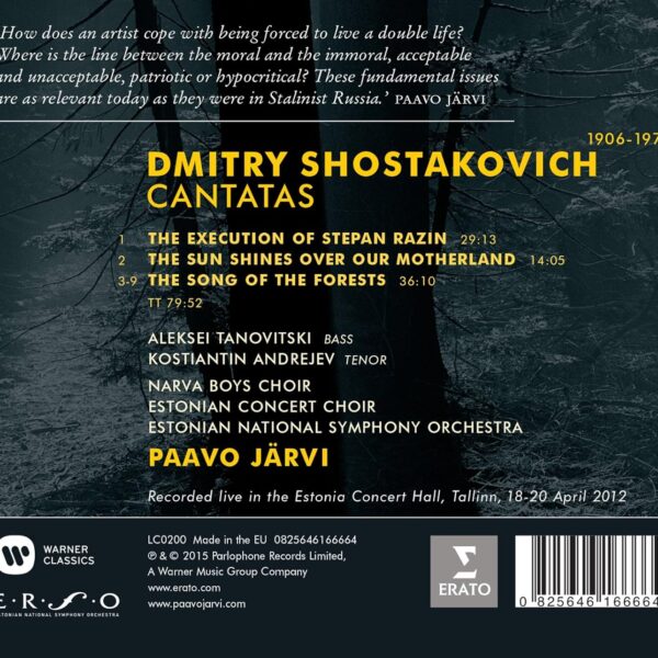 SHOSTAKOVICH/JARVI – CANTATAS CD