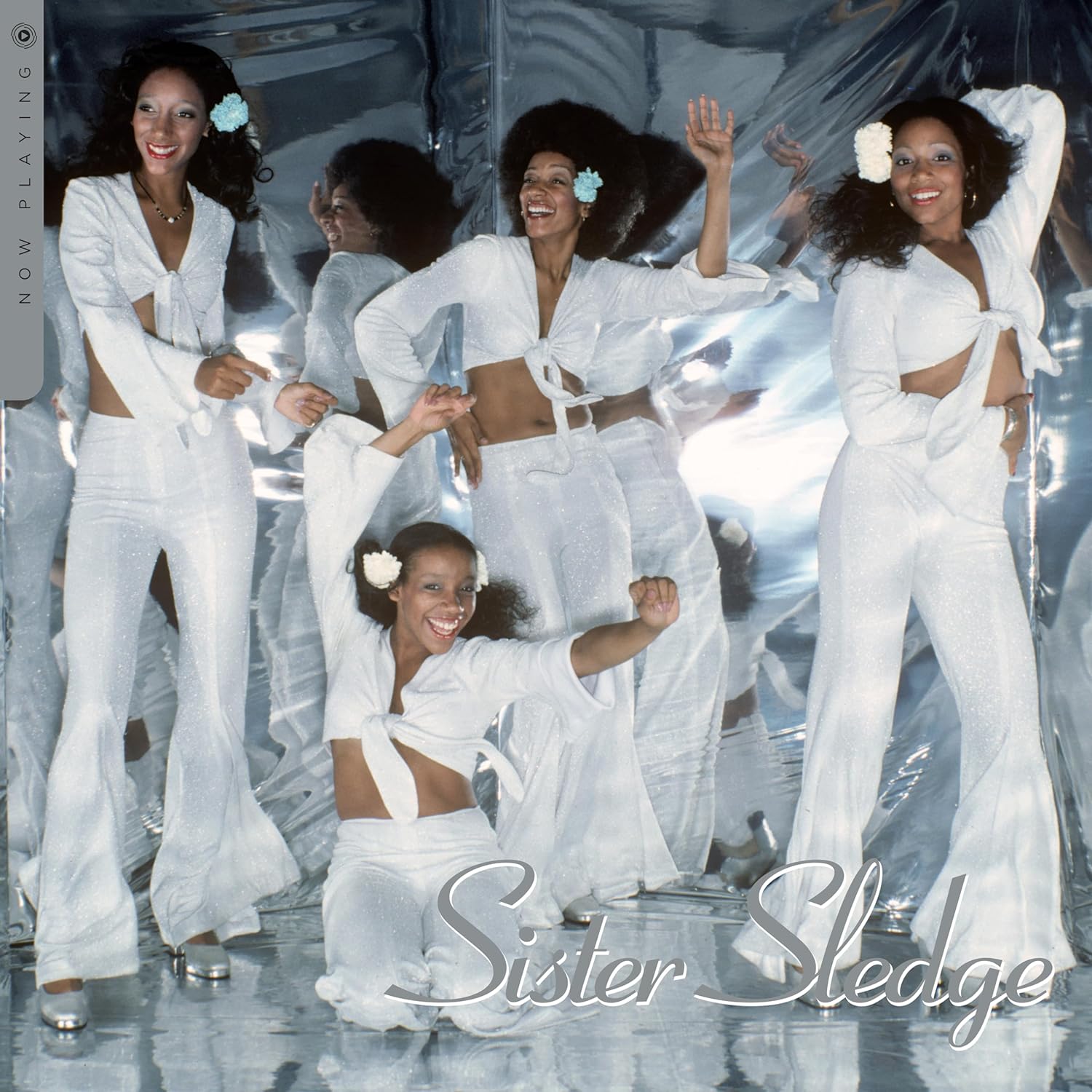 SISTER SLEDGE – NOW PLAYING glitter ball clear vinyl LP