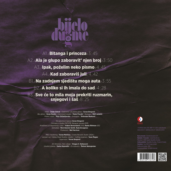 BIJELO DUGME – BITANGA I PRINCEZA 	(Vinyl, LP, Album, Stereo, Gatefold ,180 gr, reizdanje 2024)