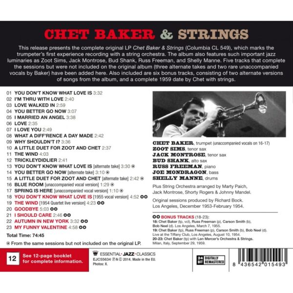 BAKER CHET – CHET BAKER & STRINGS CD