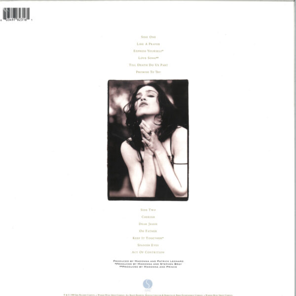 MADONNA – LIKE A PRAYER ltd silver vinyl LP