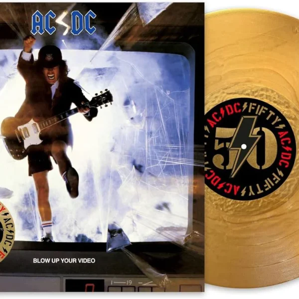 AC/DC – BLOW UP YOUR VIDEO 50th anniversary gold coloured vinyl LP2