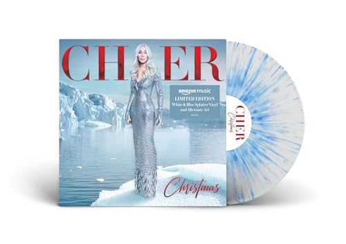 CHER – CHRISTMAS ltd white & blue splatter vinyl & alternate cover LP