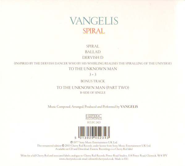 VANGELIS – SPIRAL CD