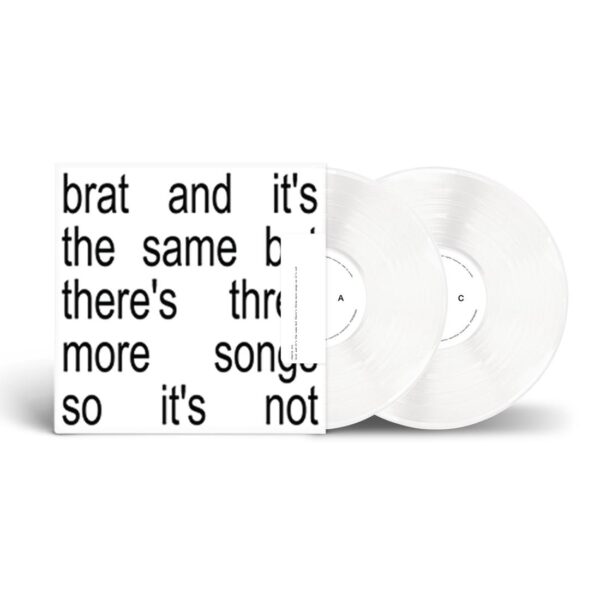 Charli XCX – Brat and it’s the same but there’s three more songs so it’s not (2 x 140g 12″ White vinyl album) 2LP