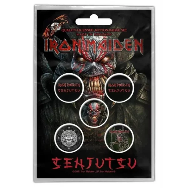 MERCH – IRON MAIDEN SENJUTSU BEDŽEVI SET 5 KOM