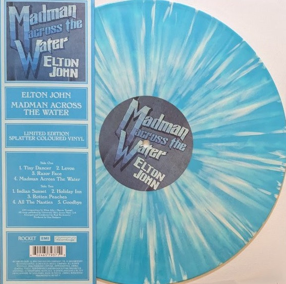 JOHN ELTON – MADMAN ACROSS THE WATER splatter vinyl LP