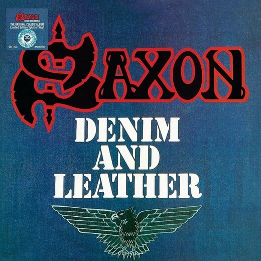 SAXON – DENIM AND LEATHER splatter vinyl LP