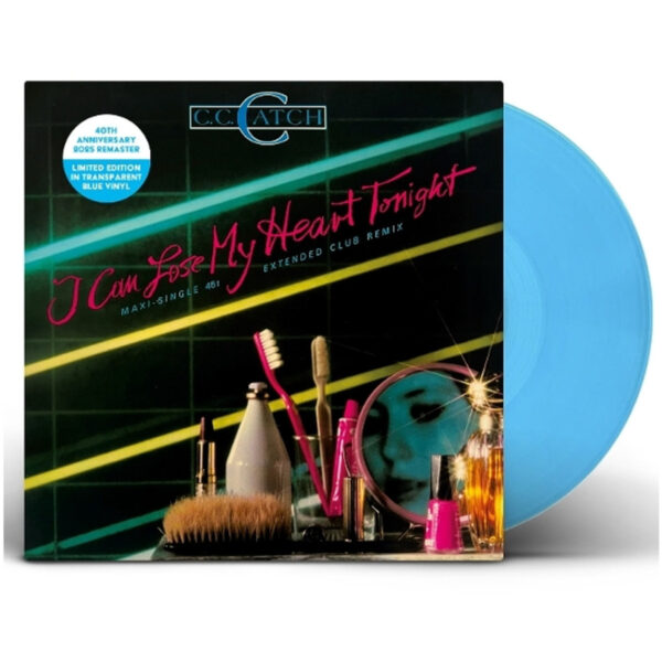 C.C. CATCH – I CAN LOSE MY HEART TONIGHT transparent blue vinyl MAXI SINGLE