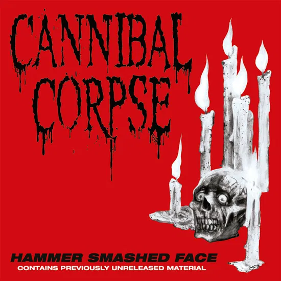 CANNIBAL CORPSE – HAMMER SMASHED FACE clear red platter vinyl LP