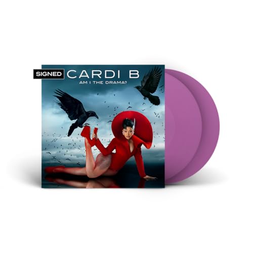 CARDI B – AM I THE DRAMA? Amazon translucent violet vinyl signed LP2