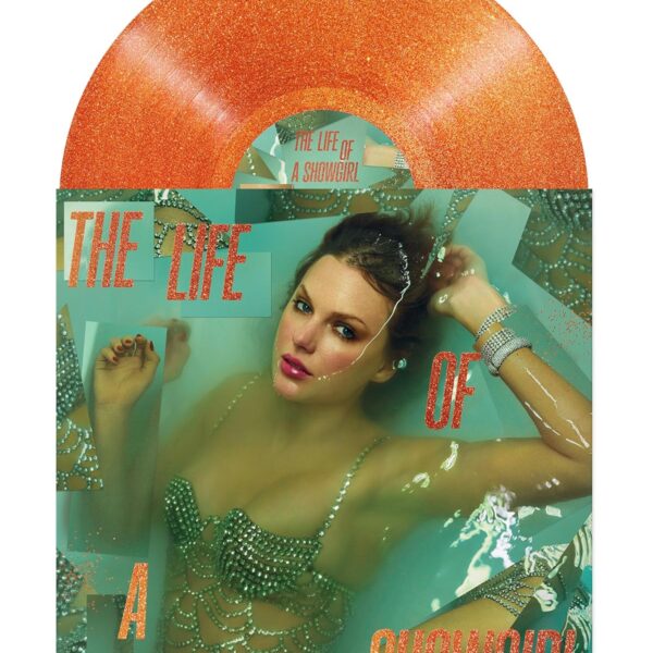 Taylor Swift –  The Life of a Showgirl: Sweat and Vanilla Perfume Portofino Orange Glitter LP Colour vinyl