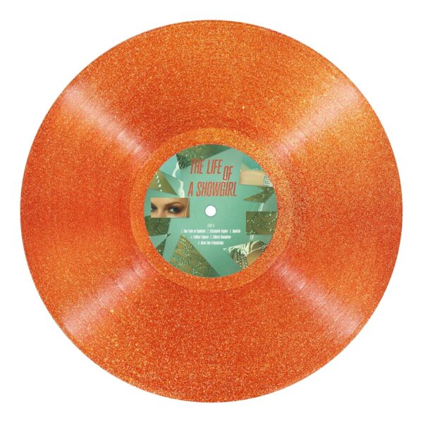 Taylor Swift –  The Life of a Showgirl: Sweat and Vanilla Perfume Portofino Orange Glitter LP Colour vinyl