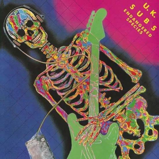 U.K. SUBS – ENDANGERES SPECIES green splatter vinyl LP