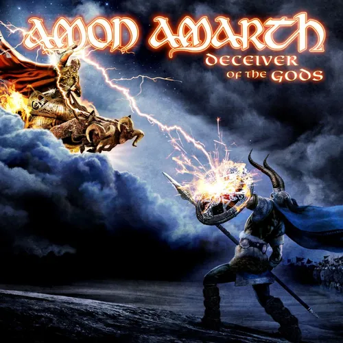 AMON AMARTH – DECEIVER OF THE GODS beige red marbled vinyl LP