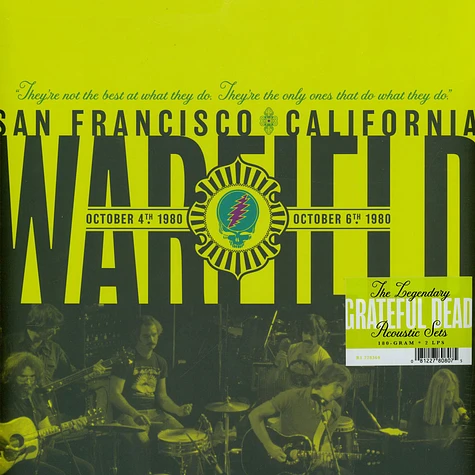 GRATEFUL DEAD – WARFIELD, San Francisco, CA Oct 4 & 6, 1980 RSD BF 2025 CD2