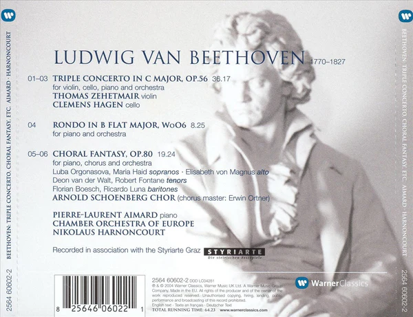 BEETHOVEN/AIMARD/HARNONCOURT – TRIPLE CONCERTO/CHORAL FANTASY