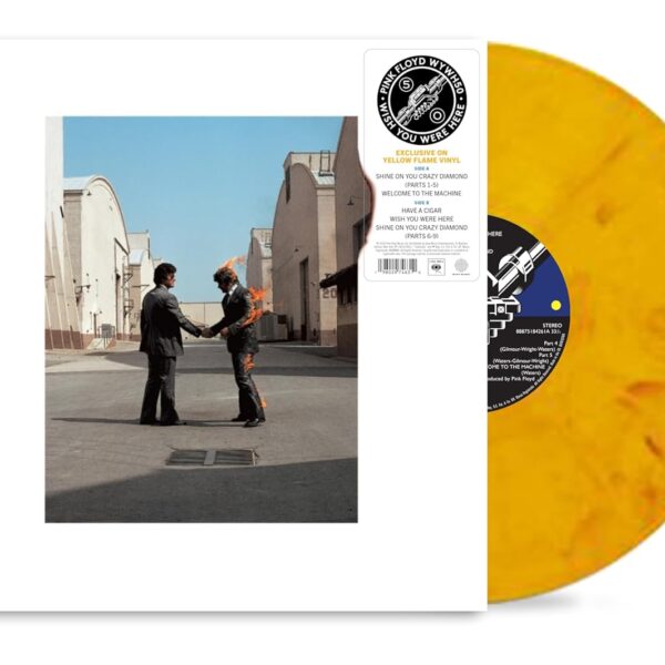 PINK FLOYD – WISH YOU WERE HERE (50th anniv yellow flame vinyl ) LP