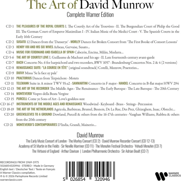 MUNROW DAVID – ART OF DAVID MUNROW CD21